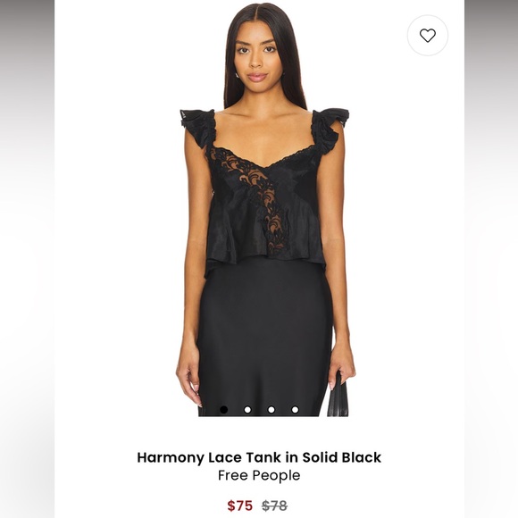 NWT! Free People Harmony Lace Top Fairygoth Whimsigoth Date Night - Picture 7 of 9